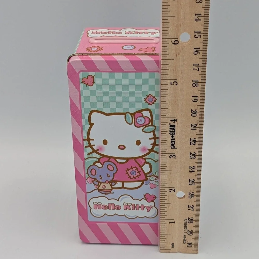 Sanrio Hello Kitty Pink Metal Locker Coin Bank Vintage 2005 Houston Harvest